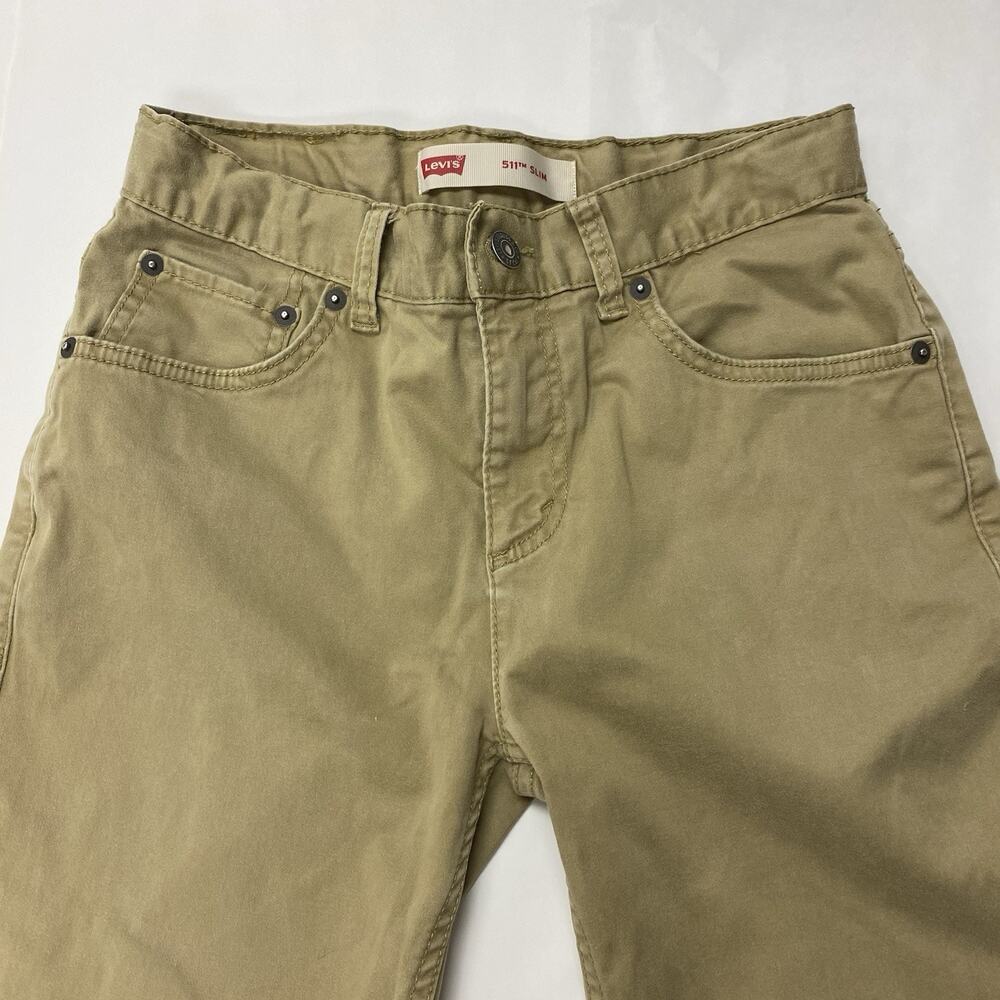 Levis 511 Slim Fit Jeans Tan Brown Adult 28x30 Child 16 Regular Denim Pants